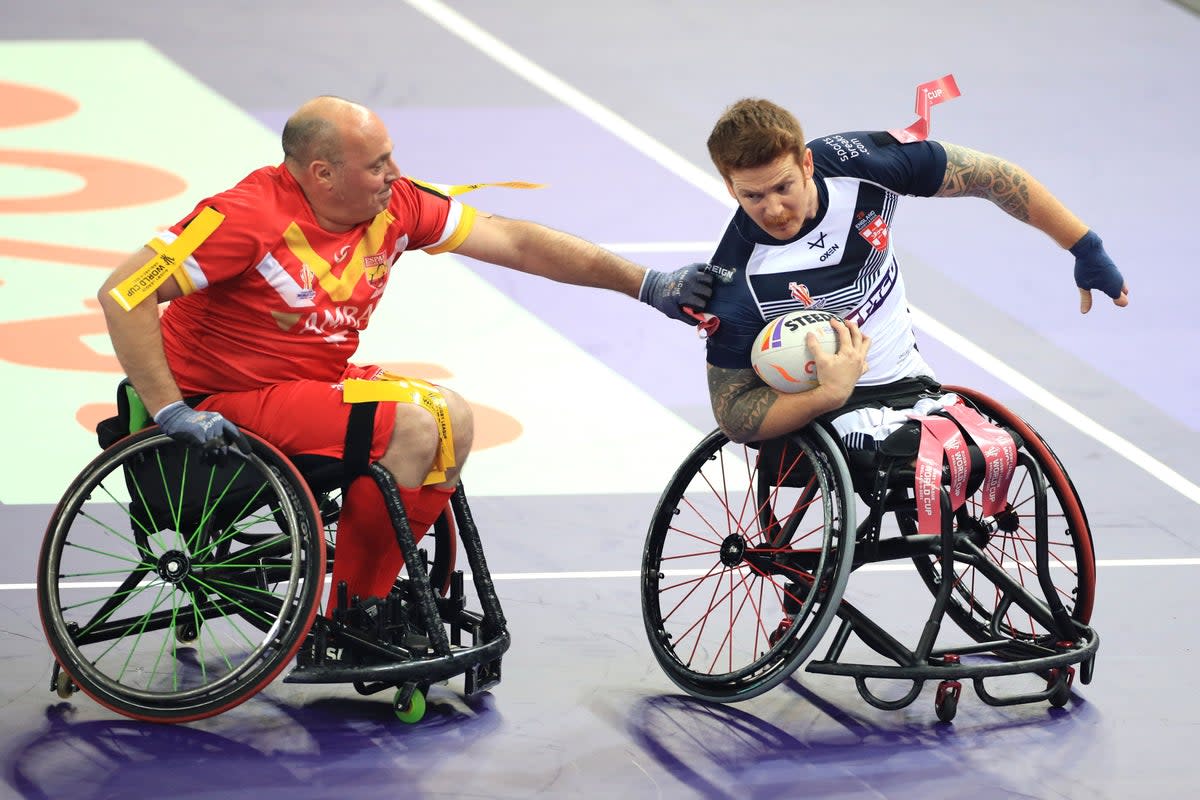 James Simpson (right) has announced his retirement from wheelchair rugby league (Bradley Collyer/PA) (PA Wire)