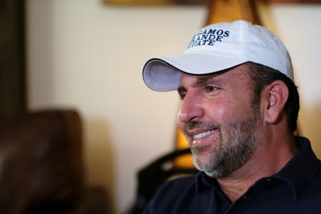 Roberto Arzu, presidential candidate of the party coalition PAN-PODEMOS, speaks during an interview with Reuters in Guatemala City