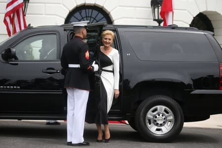 U.S. President Trump welcomes Poland's President Duda at the White House in Washington