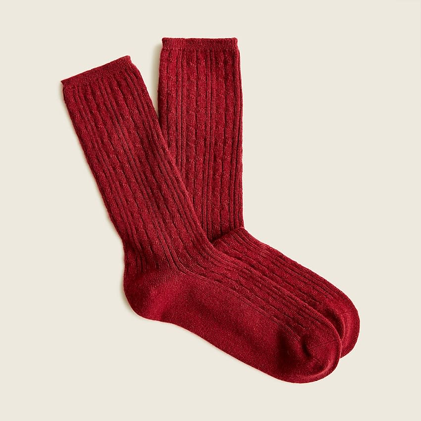 Maroon cashmere socks