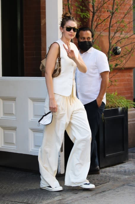 Gigi Hadid leaving the Mercer Hotel in NYC. - Credit: MEGA