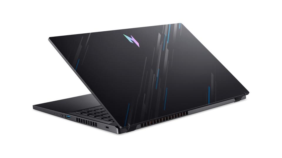 back view of black laptop