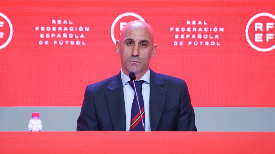 Rubiales resigned from his roles as president of the Spanish Football Federation and one of UEFA's vice-presidents. - Irina R. Hipolito/Europa Press/Getty Images