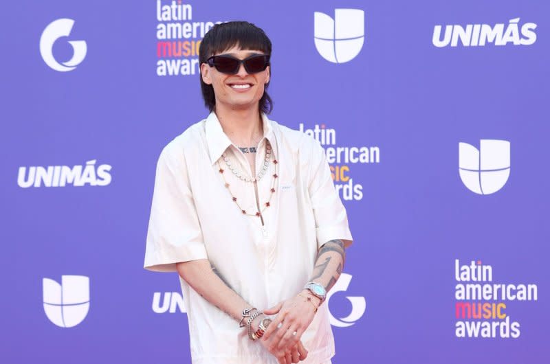 Peso Pluma attends the Latin American Music Awards in 2023. File Photo by James Atoa/UPI