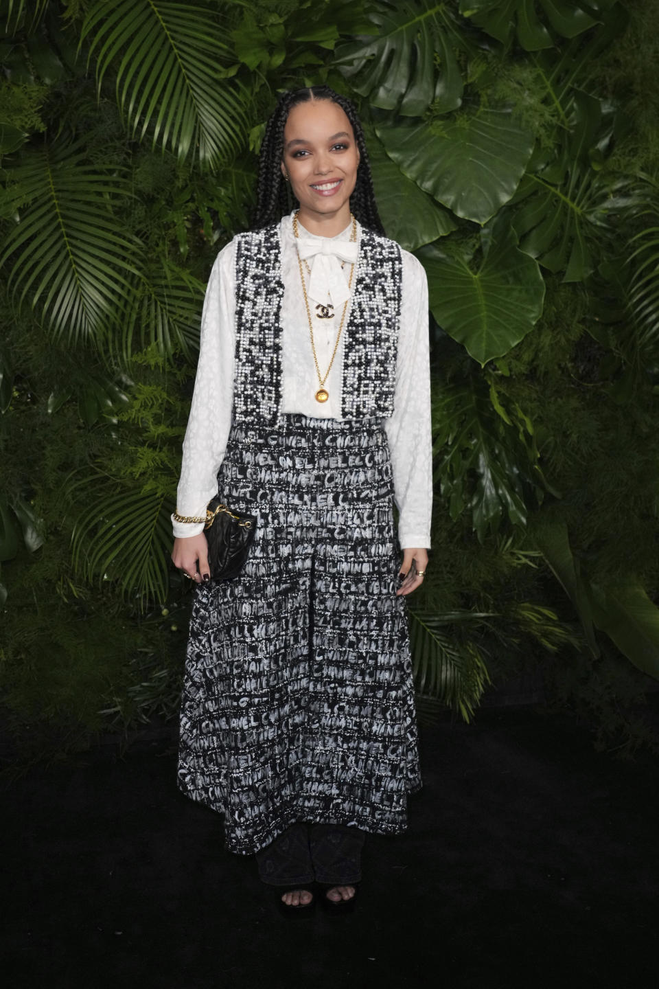 Whitney Peak arrives at 14th annual Pre-Oscar Awards Dinner on Saturday, March 11, 2023, at the Beverly Hills Hotel in Beverly Hills, Calif. (Photo by Jordan Strauss/Invision/AP)