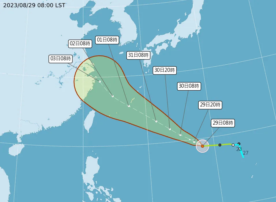 海葵颱風的路徑取決於太平洋高壓強度。（圖／中央氣象局）