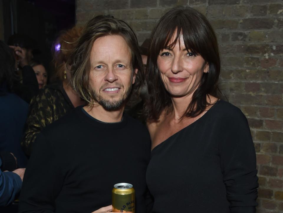 Davina McCall with hairdresser Michael Douglas 