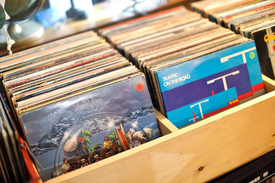 Classic vinyl records at the Local Mystique thrift shop on Court Street in North Plymouth on Wednesday, July 27, 2022.