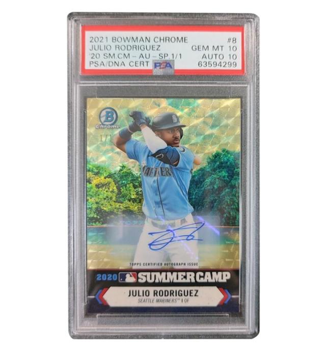 Julio Rodriguez Bowman Chrome Auto Sells For $276,000