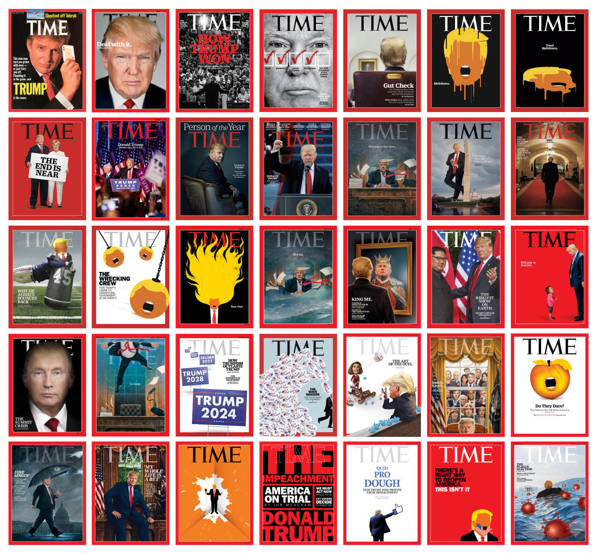 The Stories Behind Donald Trumps Time Covers 