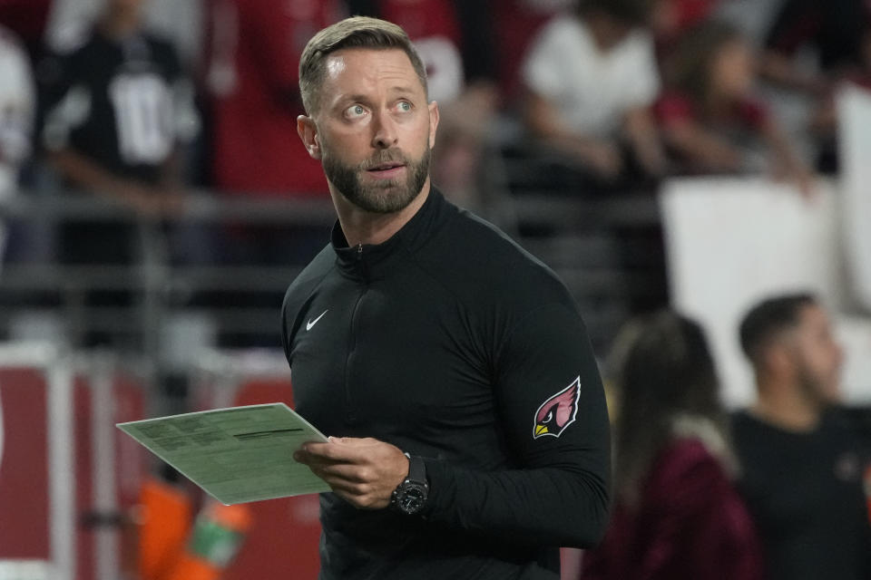 Kliff Kingsbury was fired as head coach of the Arizona Cardinals. (AP Photo/Rick Scuteri)