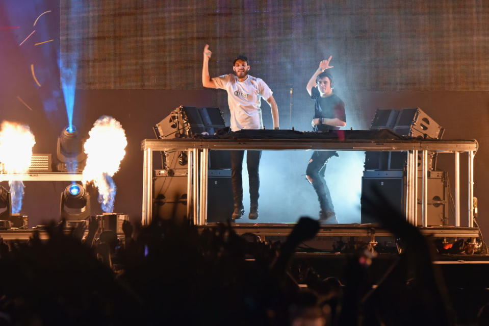 San Holo (L) and Martin Garrix