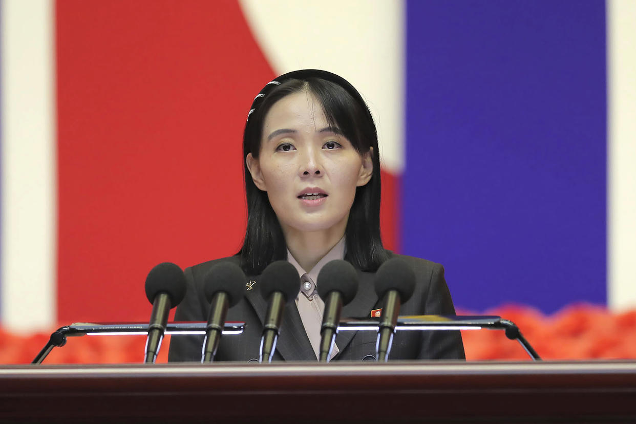 Kim Yo Jong, sister of North Korean leader Kim Jong Un. (Korean Central News Agency/Korea News Service via AP)