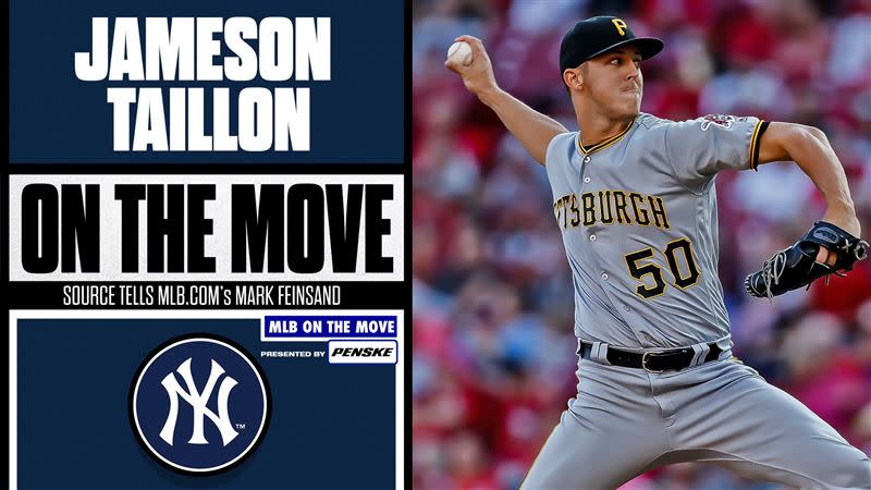 洋基從海盜交易來泰隆（Jameson Taillon）。（圖／翻攝自MLB推特）