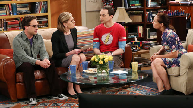 It's a <em> Big Bang Theory</em> battle of the moms! In one corner, armed with a Ph. D. in neuroscience, a strong belief in reward-based parenting, and multiple best-selling books -- it’s Dr. Beverly Hofstadter ( <strong>Christine Baranski</strong>). In the other corner, armed with the Lord's protection, a strong belief in unconditional love, and her Texan right to bear arms -- it's Mary Cooper ( <strong>Laurie Metcalf</strong>). That’s right, ladies and gents! We can't believe it's taken us eight years to witness this highly anticipated face-off, but in tonight's all-new episode of the smash CBS comedy Leonard ( <strong>Johnny Galecki</strong>) and Sheldon's ( <strong>Jim Parsons</strong>) mothers are finally going to meet. <strong> NEWS: The Secret Behind 'Big Bang Theory's Most Romantic Moments! </strong> "It is as fun and as explosive as you might be hoping it is," <em>Big Bang</em>'s executive producer <strong>Steven Molaro </strong>tells ETonline of Beverly and Mary's first meeting. "Both of them were just so wonderful to work with and it was a really fun episode to shoot." Tensions are running high in tonight's half-hour when Mary and Beverly realize they could not be more opposite, which leads to an epic verbal throw down -- with Penny ( <strong>Kaley Cuoco-Sweeting</strong>) literally caught in the middle! CBS "You're going to see all of it," Molaro teases. "You're going to see a very church-going, God-fearing woman who is not afraid to quote the bible, run head-first into a very science minded and sort of more cold, psychiatrist personality and the inevitable clash will occur." Speaking of clashes, Penny and Beverly have had an emotional roller-coaster ride of a relationship over the years, and this will be the first time the two ladies will be together since Leonard popped the question. <strong> WATCH: Why Tonight's Episode of 'Big Bang' Could Be Our New Favorite! </strong> "It is certainly touched on in the episode," Molaro said of Penny and Beverly's unique dynamic. "But then ultimately shifts over to focus more on Leonard and Sheldon." Now that our <em>Big Bang</em> mothers are finally meeting, when are we going to get more scenes between the two most important women of Sheldon's life: his mom and Amy Farrah Fowler ( <strong>Mayim Bialik</strong>)? "Not this season, but we're well aware that that is a dynamic that needs to be explored further," Molaro answers. "There's only so much we can fit into one scene. We're certainly not done exploring Sheldon's mom and Amy, but there's only so much we could get done this year. That is certainly floating around in seasons nine or ten." <strong> <em>The Big Bang Theory </em>airs Thursdays at 8 p.m. on CBS. </strong>