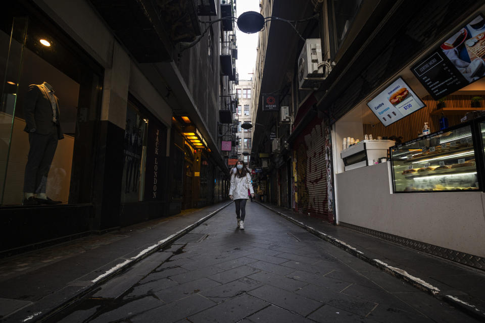 Melbourne CBD's Centre Place may be one of dozens of streets able to benefit from Mr Andrew's suggestion outside dining will be key to reviving the hospitality industry. Source: AAP