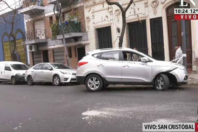 El auto donde hallaron el arma