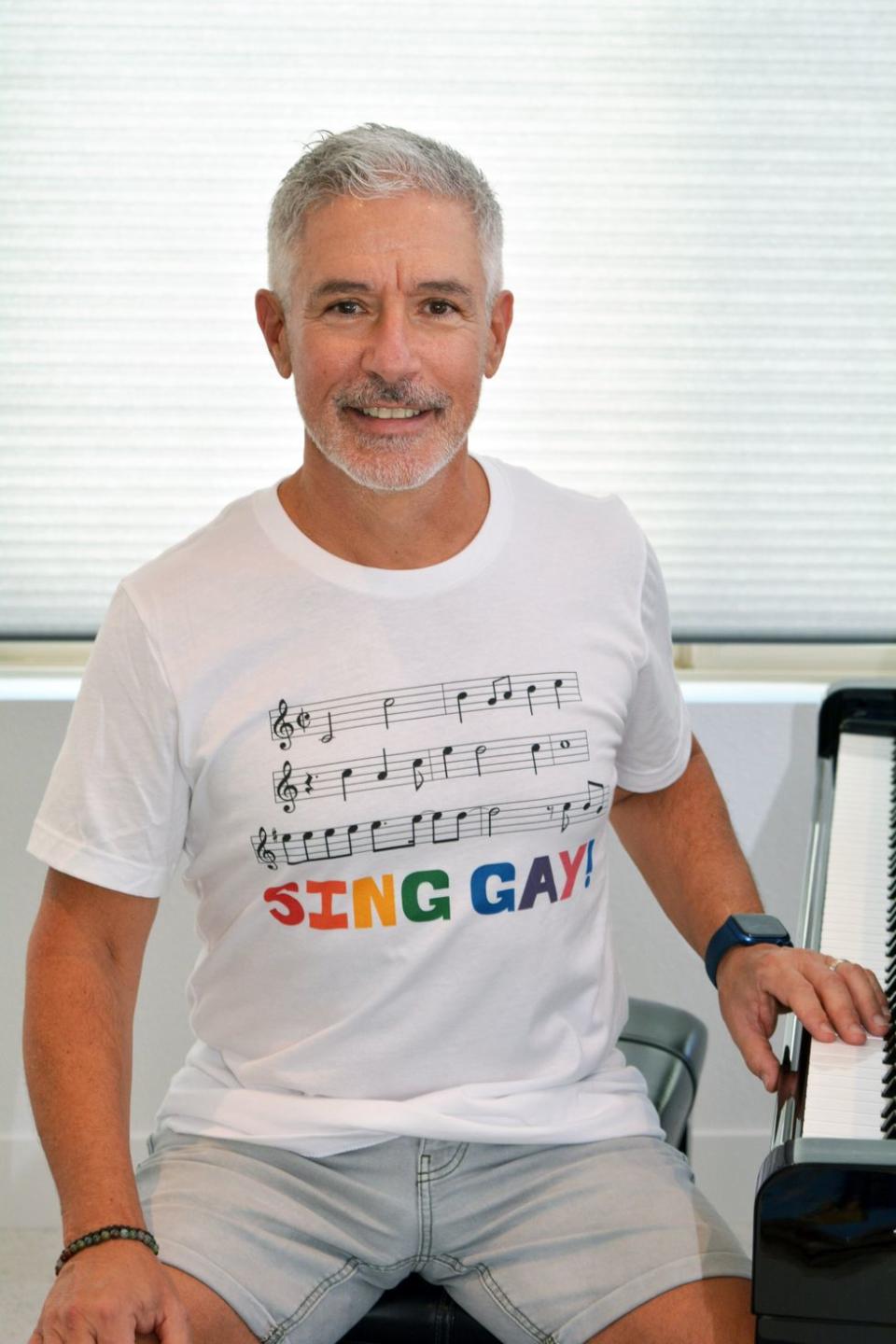 GALA Choruses - SING GAY WITH MUSIC NOTES T-SHIRT