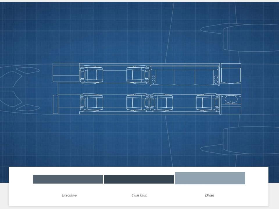 Screenshot of Echelon's Divan blueprint with a couch, six seats, and a lavatory.