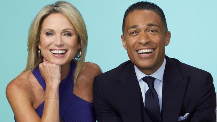  Amy Robach and T.J. Holmes on GMA3. 