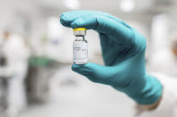This July 2020 photo provided by Johnson & Johnson shows a vial of the COVID-19 vaccine in Belgium. The nation is poised to get a third vaccine against COVID-19, but health officials are concerned that at first glance the Johnson & Johnson shot may not be seen as equal to other options from Pfizer and Moderna. (Johnson & Johnson via AP)