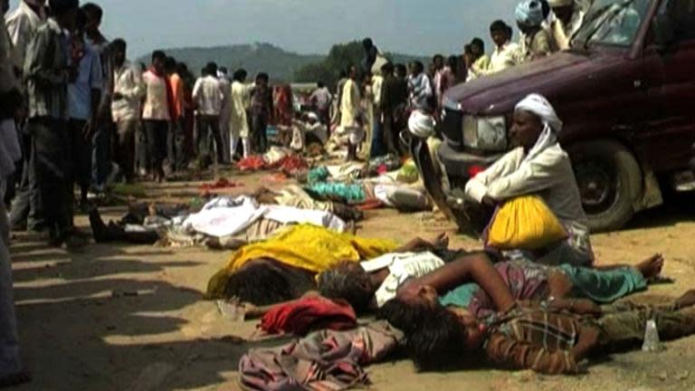 Officials: 91 killed in India stampede at Hindu festival