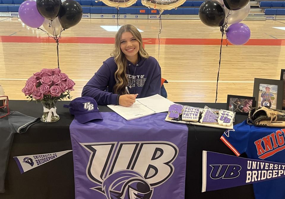 Academy for Academic Excellence's Paityn Thibodeaux signed a National Letter of Intent on Wednesday afternoon to continue her softball career at the University of Bridgeport.
