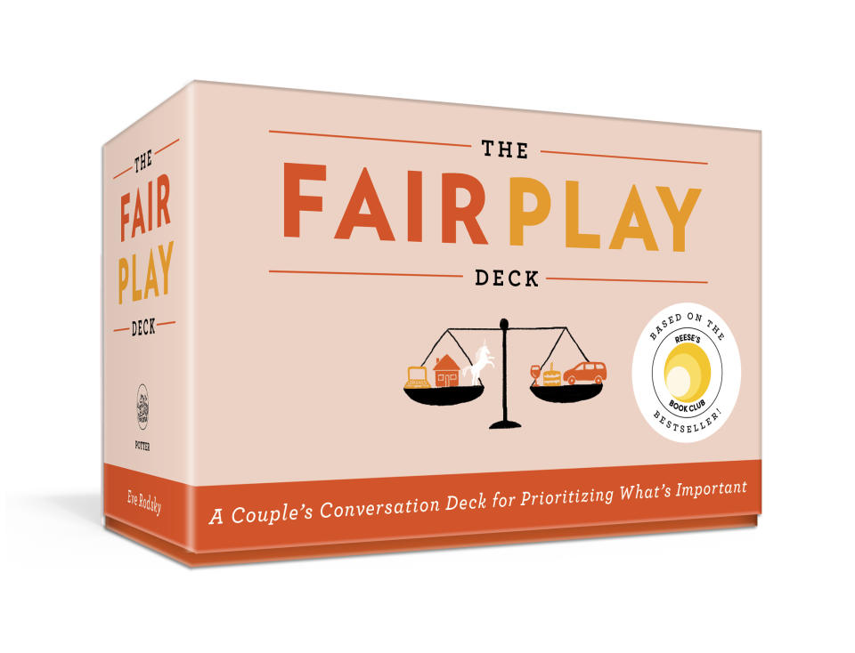 This image shows The Fair Play Deck based on Eve Rodsky's bestselling book, “Fair Play.” (The Fair Play Deck via AP)