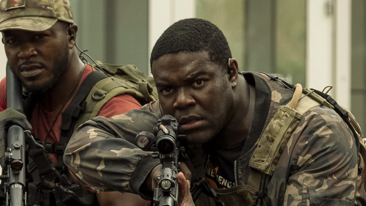 Sam Richardson plays the rather out of his depth Charlie in 'The Tomorrow War'. (Amazon Prime Video)