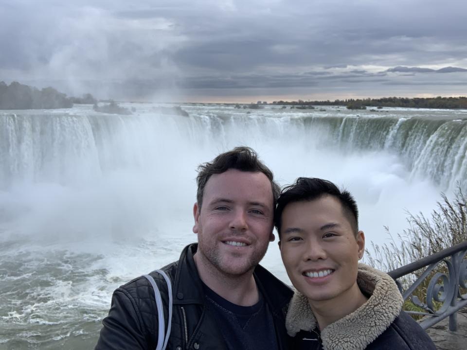 Garry Ho and his partner. The pair became engaged in April 2021. (Image courtesy of Garry Ho). 