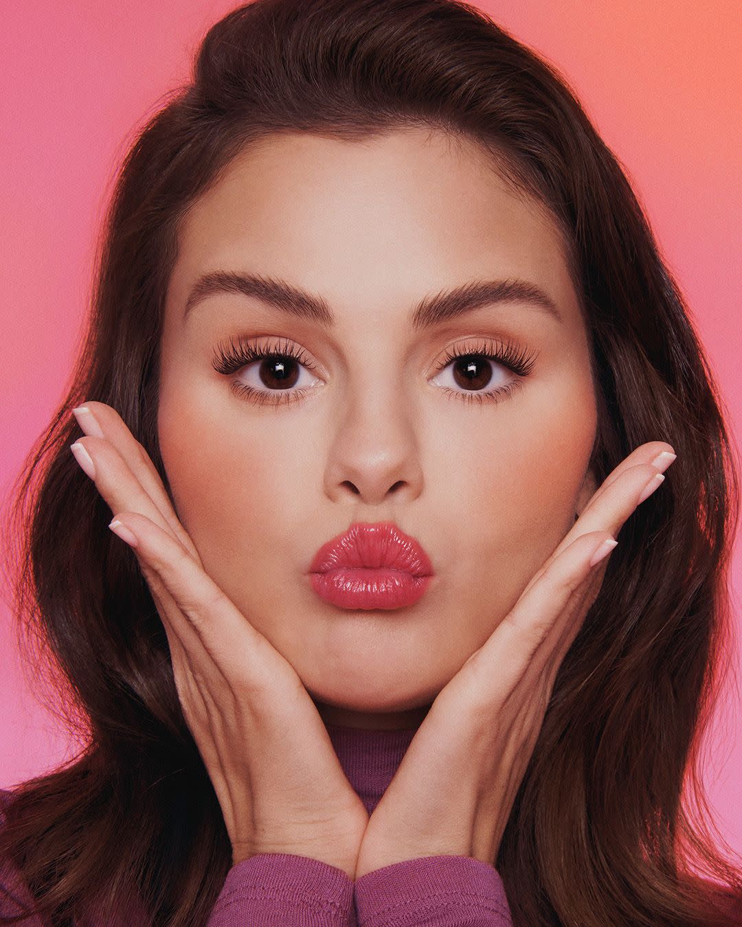 selena gomez in rare beauty's new tinted lip oil