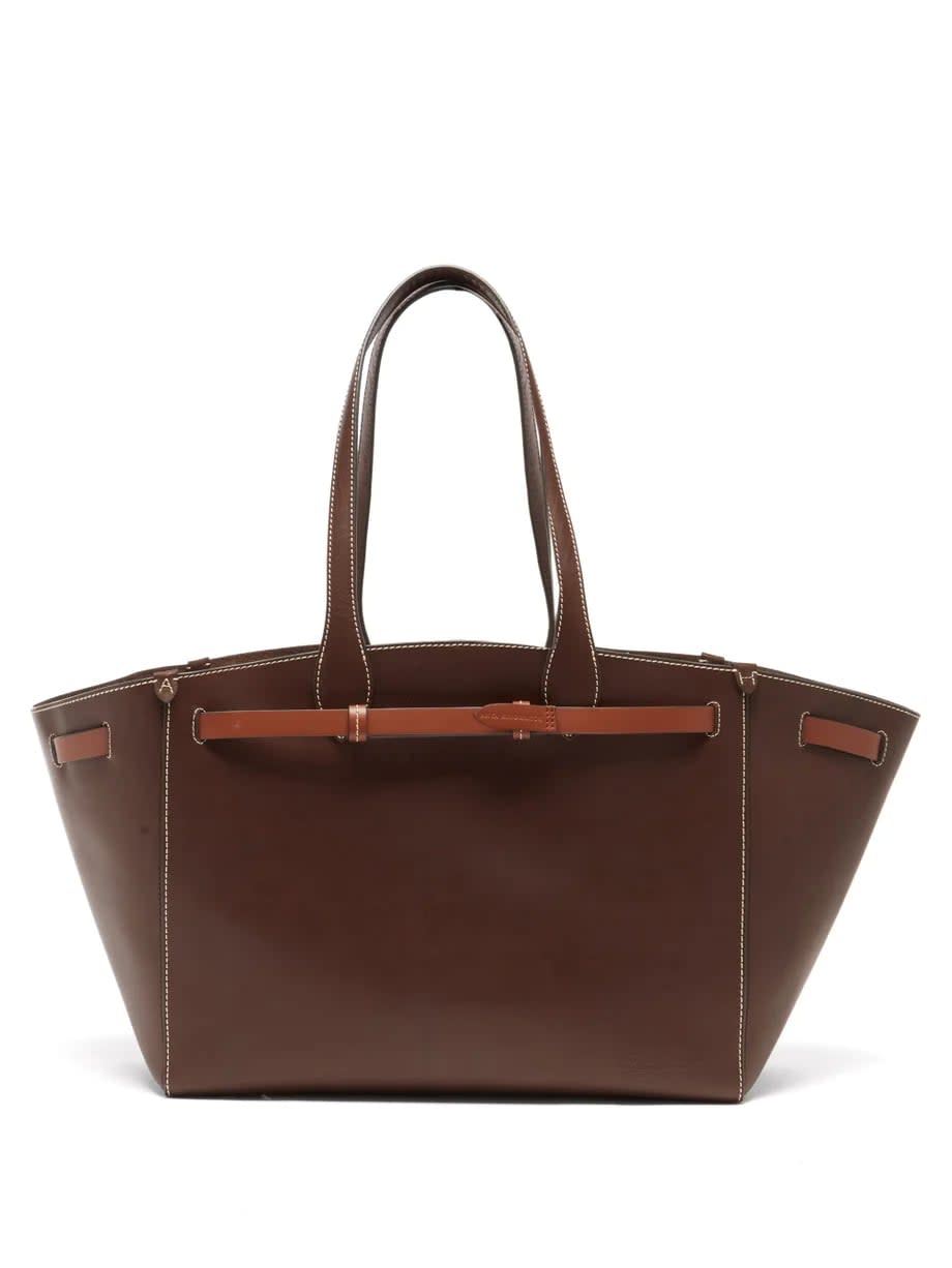 <p>This <span>Anya Hindmarch Return to Nature Leather Tote Bag</span> ($1,174) can fit everything you need and more. This bag is made from innovative leather that's biodegradable, compostable and sourced from Swedish farms that offer full traceability, which is amazing. Plus, we love the two-toned brown colors. </p>