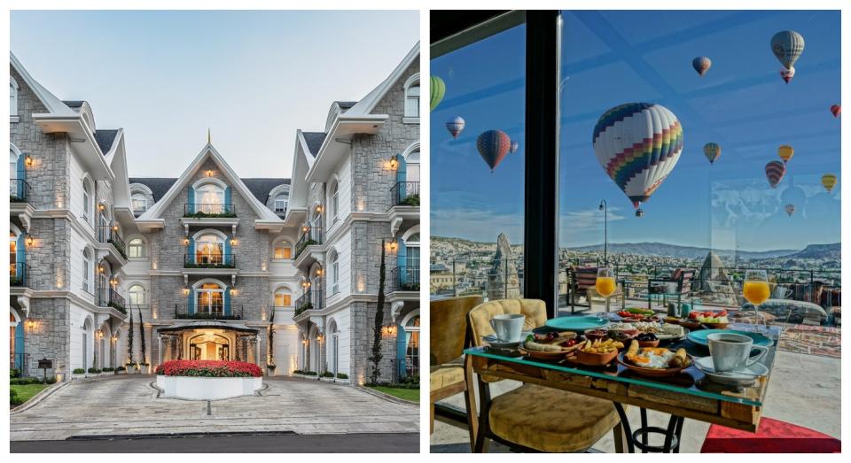 Hotel Colline de France in Gramado, Brazil (left) and Arinna Cappadocia in Goreme, Turkey (right) (Tripadvisor)