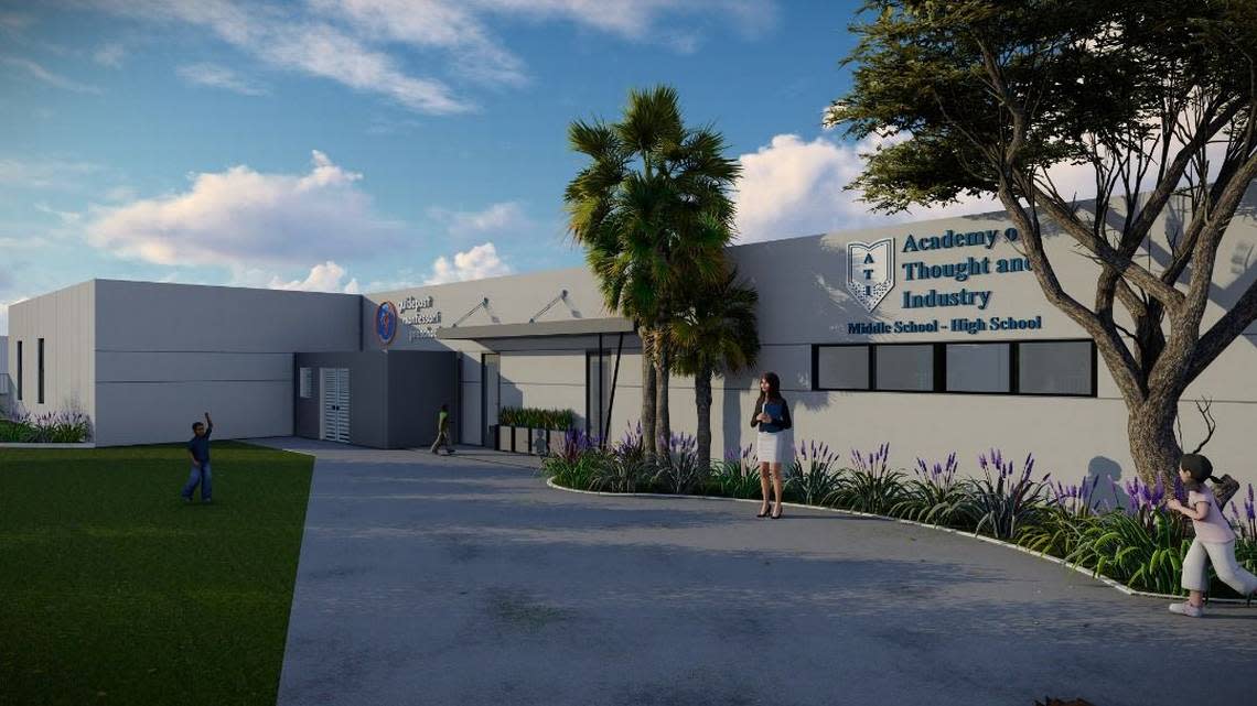 Rendering of the Academy of Thought and Industry at Hollywood Beach, 2216 Hollywood Blvd., Hollywood, FL.