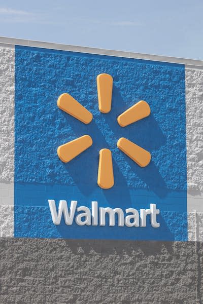 Walmart sign on storefront