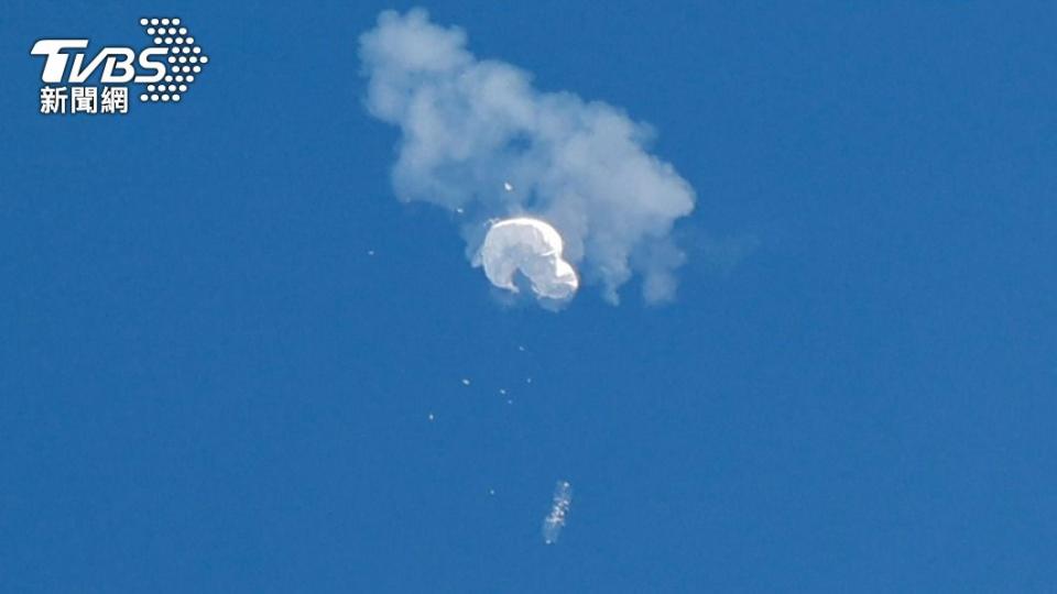 大陸高空氣球年初在美國遭到擊落。（圖／達志影像路透社）