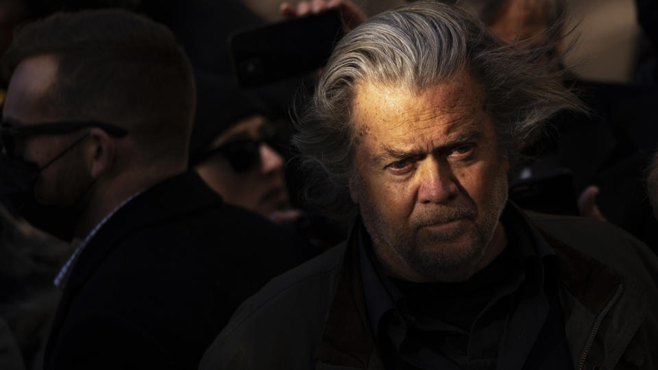 Steve Bannon walks out of federal court in Washington, D.C.