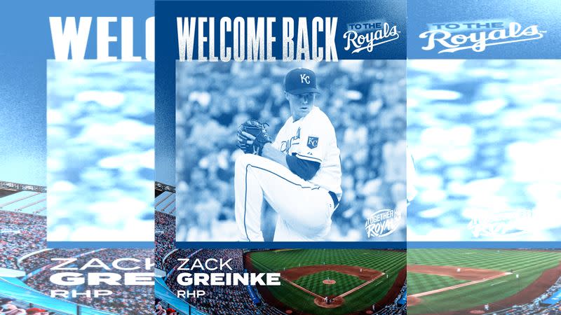 葛蘭基（Zack Greinke）5局失1分悲情吞敗。（圖／翻攝自皇家推特）