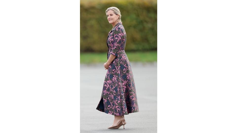 Sophie, Duchess of Edinburgh during the 5th Battalion, The Rifles (5 RIFLES) homecoming parade at Picton Barracks on October 4, 2024 in Bulford, Wiltshire. 