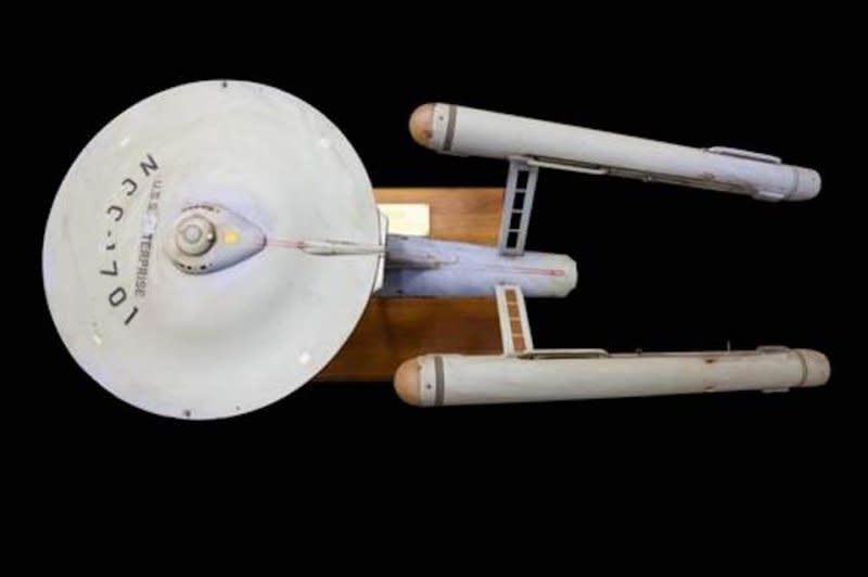 The three-foot wooden Enterprise also was the prototype for the 11-foot-long model famously on display at the Smithsonian’s National Air and Space Museum. Photo by Josh David/Heritage Auctions