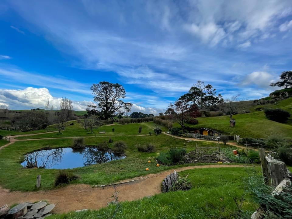 The Hobbiton Movie Set in New Zealand.