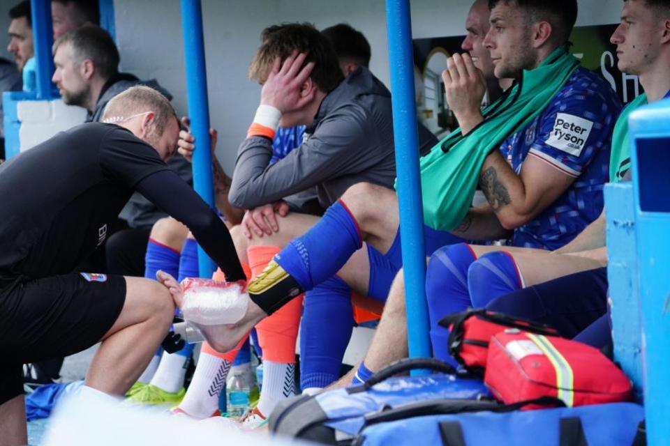 News and Star: Sam Lavelle went off injured last weekend but is fit to face Derby, says Paul Simpson