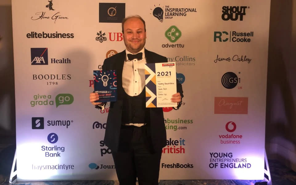 Tim Brownstone was awarded Great British Entrepreneur of the Year for Innovation in 2021. Photo: Kymira