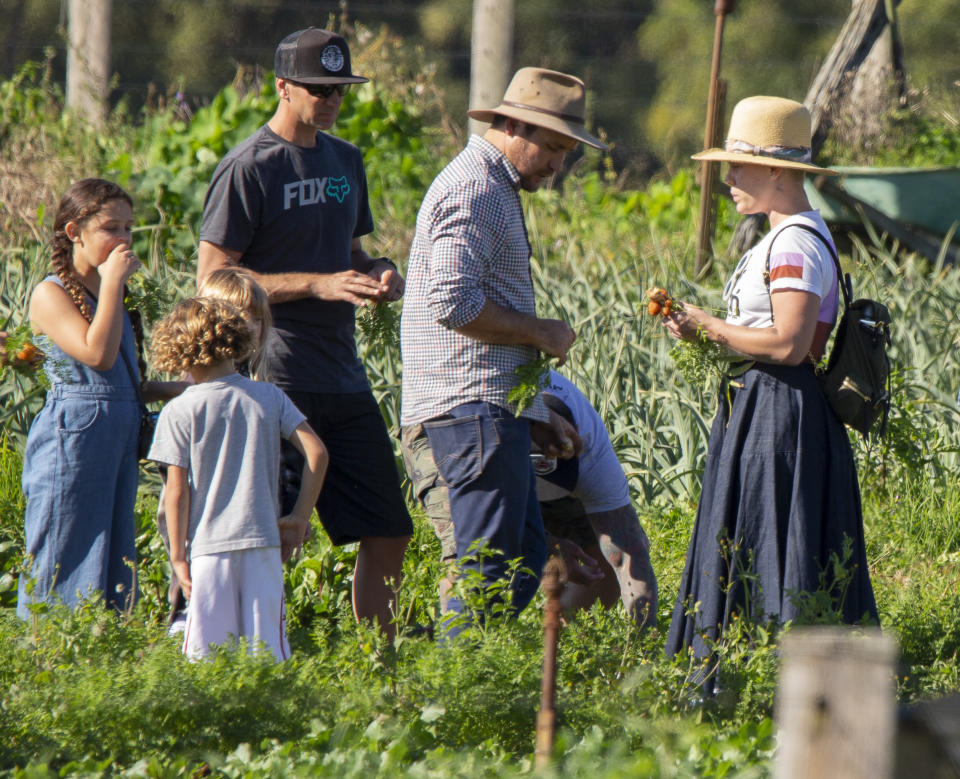 Pink enjoys downtime in Byron Bay with husband Carey Hart and daughter Willow