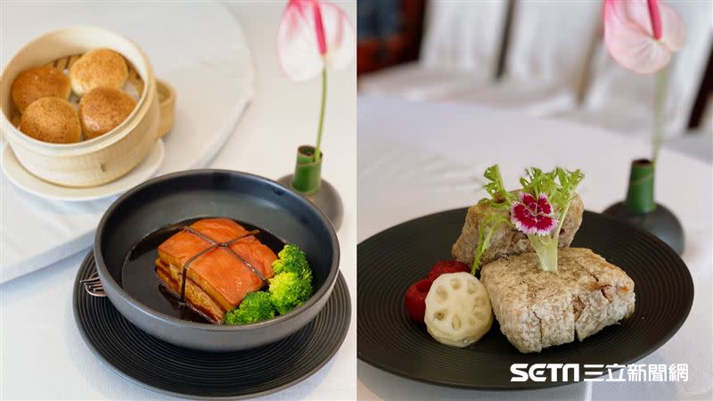中式餐廳湖光軒的東坡肉等都是饕客到訪必點的招牌菜。（圖／記者馮珮汶攝）