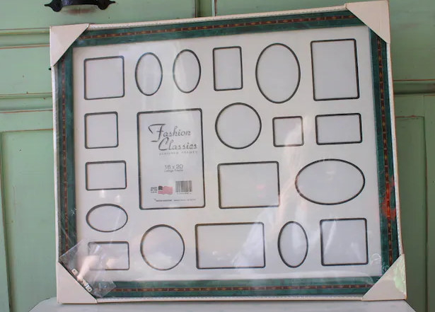 A variety of empty picture frame shapes displayed within a larger frame, labeled "Fashion Classics."