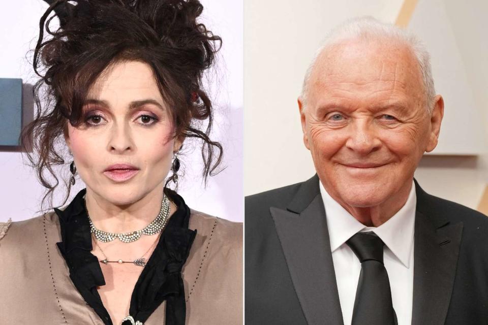 <p>Jeff Spicer/Getty; Jeff Kravitz/FilmMagic</p> Helena Bonham Carter and Anthony Hopkins