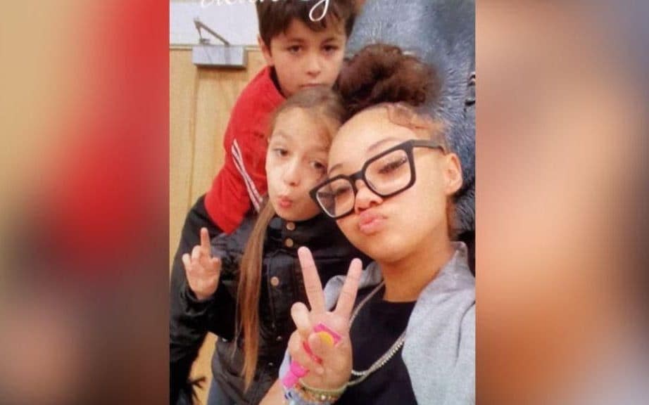 Khandi, aged 14, Amelia, nine, and seven-year-old Malik were reported missing at about 7pm on Monday