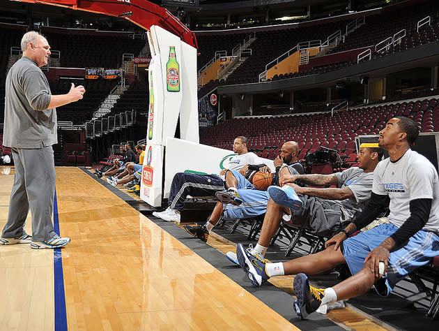 Another fun Denver Nuggets shootaround. (Getty Images)