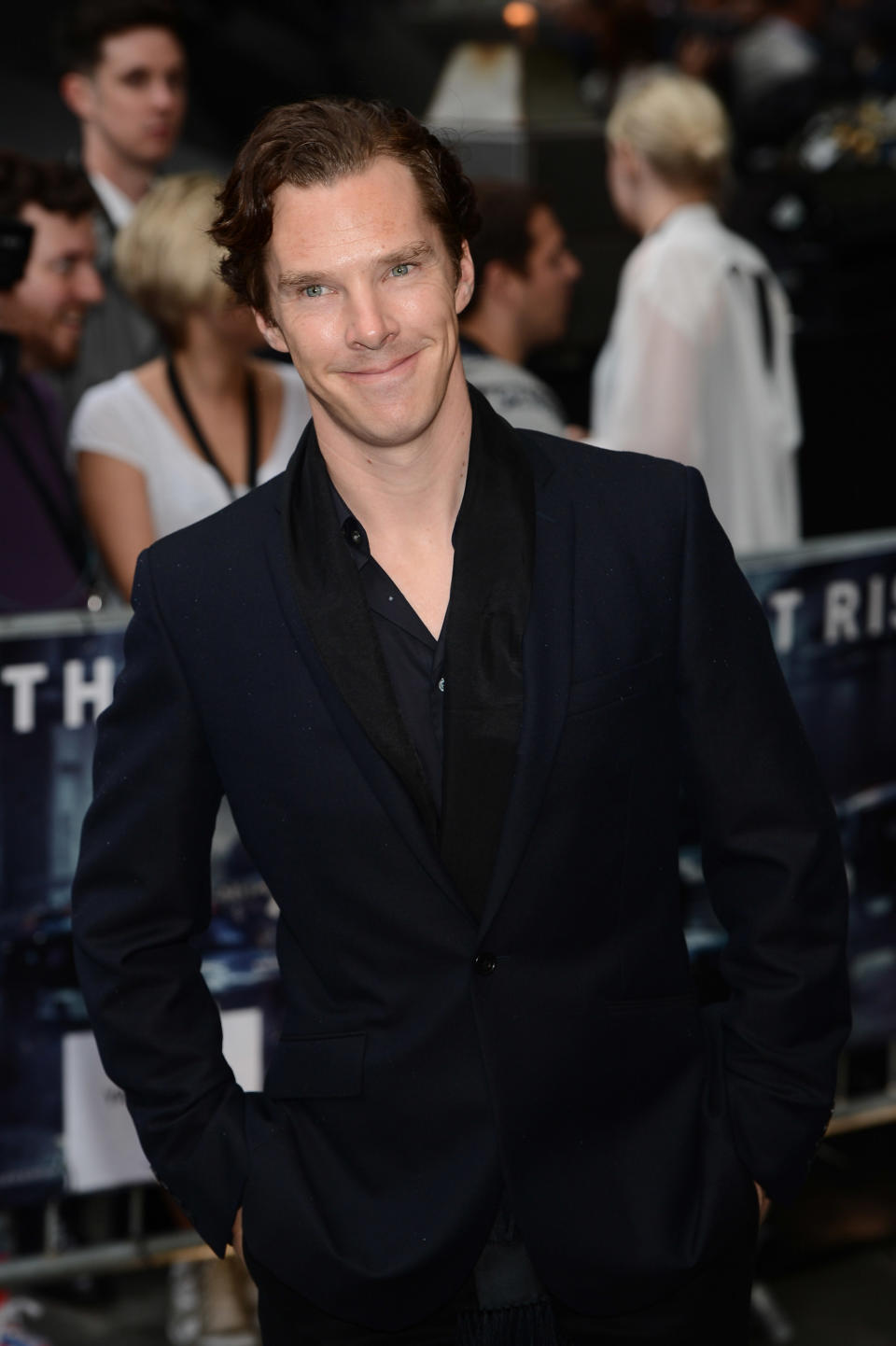 LONDON, ENGLAND - JULY 18: Benedict Cumberbatch attends European premiere of "The Dark Knight Rises" at Odeon Leicester Square on July 18, 2012 in London, England. (Photo by Ian Gavan/Getty Images)